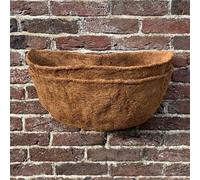 Selections Preformed Half Round Coco Liner for Garden Wall Basket Hayrack Planter (50cm / 20 Inch) - Pack of 2