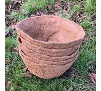 Selections Pack Of 5 Round Coco Hanging Basket Planter Liner (25Cm)