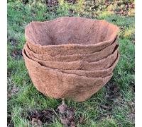 Selections Preformed Round Coco Liner for Garden Hanging Basket (40cm / 16 Inch) - Pack of 5