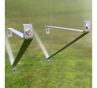 Selections Pair Of Aluminium Greenhouse Shelving Shelf Brackets (27Cm)