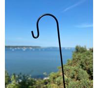 Pair of Garden Shepherds Crook Black Metal Border Hooks (2.18m)