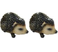Selections Pair of Hoglet Baby Hedgehog Resin Garden Ornaments