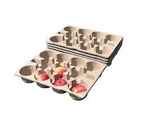 Selections Paper Fibre Cardboard Apple & Fruit Storage Trays (12 holes) - Pack of 5
