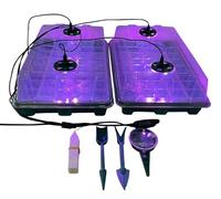 Selections Plant Propagator 40 Cell Seed Tray Set with Full Spectrum USB Grow Lights (Pack of 2)