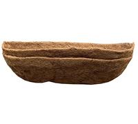 Selections Preformed Coco Liner Extra Deep for Garden Wall Basket Hayrack Trough Planter (60cm / 24 Inch) - Pack of 2