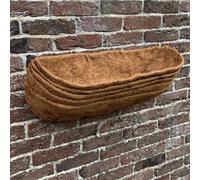 Selections Preformed Coco Liner Extra Deep for Garden Wall Basket Hayrack Trough Planter (60cm / 24 Inch) - Pack of 5