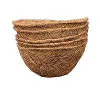 Selections Preformed Half Round Coco Liner for Garden Wall Basket Hayrack Planter (30cm / 12 Inch) - Pack of 5