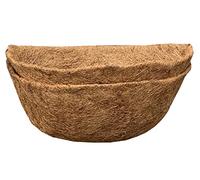 Selections Preformed Half Round Coco Liner for Garden Wall Basket Hayrack Planter (40cm / 16 Inch) - Pack of 2