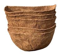 Selections Preformed Half Round Coco Liner for Garden Wall Basket Hayrack Planter (50cm / 20 Inch) - Pack of 5