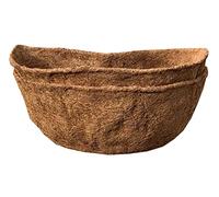 Selections Preformed Half Round Coco Liner for Garden Wall Basket Hayrack Planter (50cm / 20 Inch) - Pack of 2