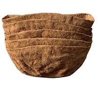 Selections Preformed Half Round Coco Liner for Garden Wall Basket Hayrack Planter (60cm / 24 Inch) - Pack of 5