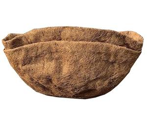 Selections Preformed Half Round Coco Liner for Garden Wall Basket Hayrack Planter (60cm / 24 Inch) - Pack of 2