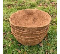 Selections Preformed Round Coco Liner for Garden Hanging Basket (30cm / 12 Inch) - Pack of 5