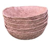 Selections Preformed Round Coco Liner for Garden Hanging Basket (35cm / 14 Inch) - Pack of 5