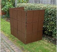 Selections Rattan Effect Wheelie Bin Screen (Double)