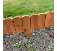 Selections Set Of 3 Wooden Lawn Edging Log Roll Style Panels (210Cm X 10Cm)
