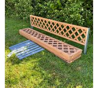 Selections Set Of 5 Wooden Framed Square Trellis Panels (180Cm X 30Cm) With Brackets