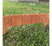 Selections Set Of 6 Wooden Lawn Edging Log Roll Style Panels (420Cm X 10Cm)
