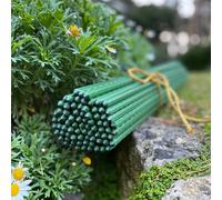 Set of 80 Plastic Coated Metal Plant Support Sticks (120cm)