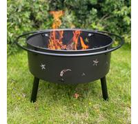 Selections Star And Moon Fire Bowl With Grill, Safety Guard, Poker & Premium Cover