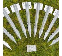 Selections Straight Galvanised Steel Railway Sleeper Brackets (Pack Of 20)