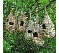 Selections Straw And Raffia Bird Roosting Pouches (Set Of 6)