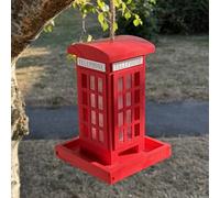 Selections Telephone Box Wooden Garden Wild Bird Seed Feeder