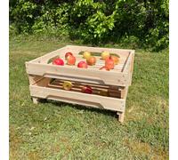 Selections Traditional Wooden Apple Storage Tray Rack (Set Of 2)