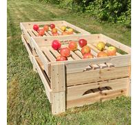 Selections Traditional Wooden Apple Storage Tray Rack (Set Of 4)