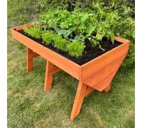 Selections Veg-Trough Large Wooden Raised Vegetable Bed Planter