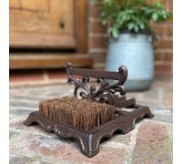 Selections Victorian Style Cast Iron Ornate Boot Shoe Scraper And Brush