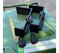 Selections Wheelie Bin Tough Plastic Security Lock With Padlock - Pack Of 2