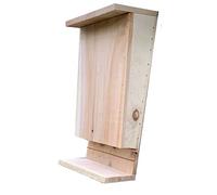Selections Wooden Bat Box House for Roosting with Landing Perch and Grooved Interior