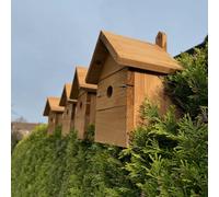 Selections Wooden Birdhouse Garden Nest Boxes With Interchangeable Hole Sizes (Pack Of 4)