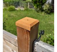 Selections Wooden Fence Post Square Finial Cap (Pack Of 4)