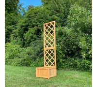 Selections Wooden Garden Planter With Trellis