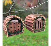 Selections Wooden Hanging Butterfly & Ladybird House Set