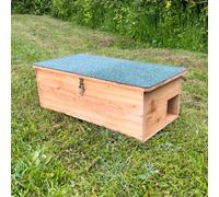 Wooden Hedgehog Feeding Station House