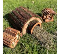 Selections Wooden Hedgehog House Hogitat With Bird Box, Hanging Feeder & Nesting Straw