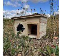 Selections Wooden Hedgehog House Hogitat With Pitched Bark Roof
