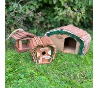 Selections Wooden Hedgehog House With Bird House & Hanging Feeder
