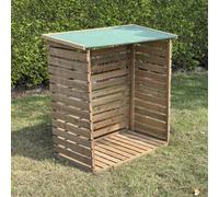 Selections Wooden Log Store With Asphalt Roof For Storage & Seasoning
