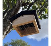 Selections Wooden Upside Down Hanging Woodpecker Suet Bird Feeder