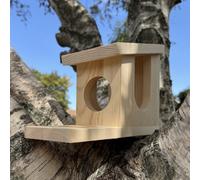 Selections Wooden Wall Mounted Squirrel Feeder & Playhouse With Feeding Platform