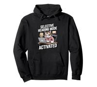 Selective Hearing Mode Activated Office Cat Pullover Hoodie