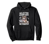 Selective Hearing Mode Activated Office Cat Pullover Hoodie