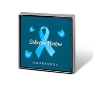 Selective Mutism Awareness Pins Square Badge Lapel Pin Enamel Buttons Party Decorations