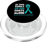 Selective Mutism Awareness Teal Ribbon Hope Family Fighter PopSockets PopGrip for MagSafe