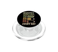Selectively Social Introvert Battery Life Humor PopSockets PopGrip for MagSafe
