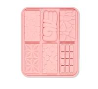 Selecto Bake 1 Pack Chocolate Silicone Dessert Mould 6 Cavity Break Apart Silicone Chocolate Bar Moulds, Homemade Protein and Energy Bar (B)